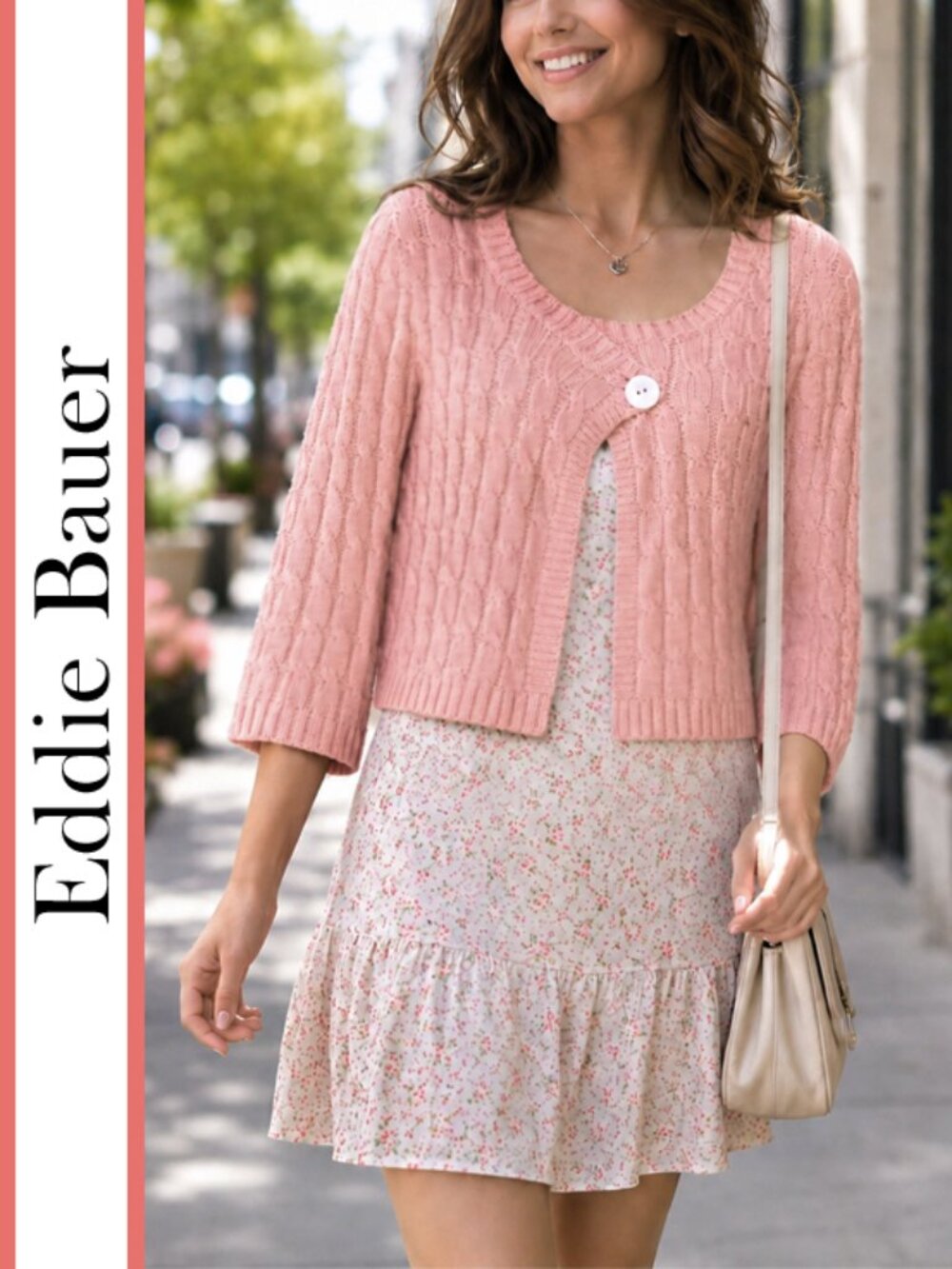 Eddie Bauer | Vintage Cable Knit Cropped Cardigan